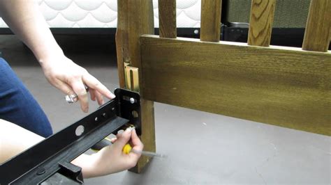 how to reverse headboard brackets on a standard metal frame|how to attach headboard to frame.